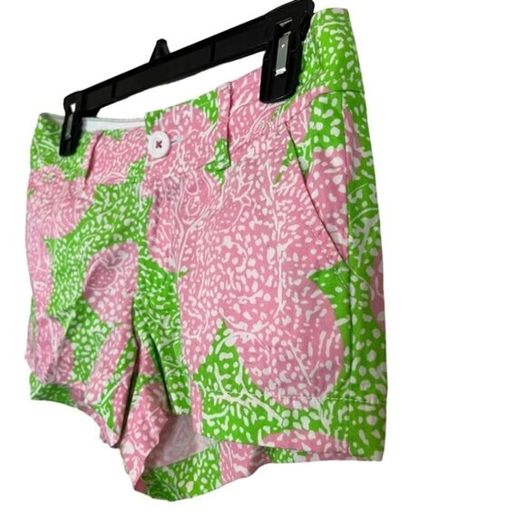 LILLY PULITZER Pink Green THE WALSH SHORT 100% Cotton Fruit Print Shorts sz 00 - Picture 9 of 12